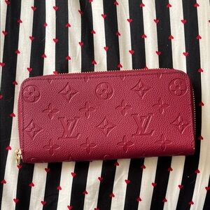 Louis Vuitton Deep Burgundy Monogram Zip-Around Wallet